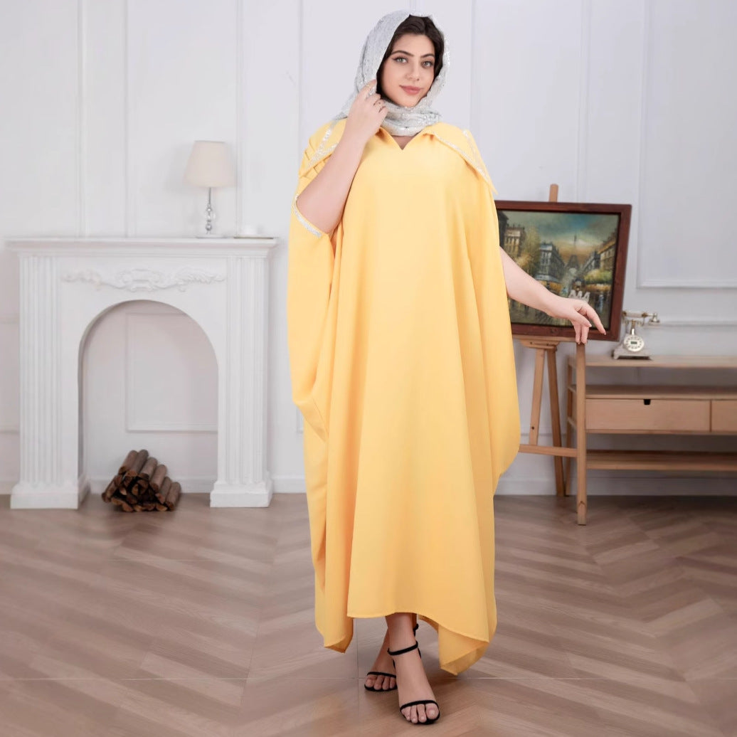 Robe de soirée musulmane pour femme du Moyen-Orient, style Dubaï