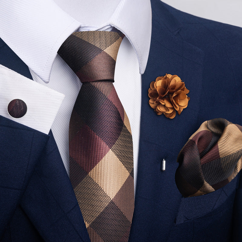 Men's Tie Suit Pocket Square Combo 8