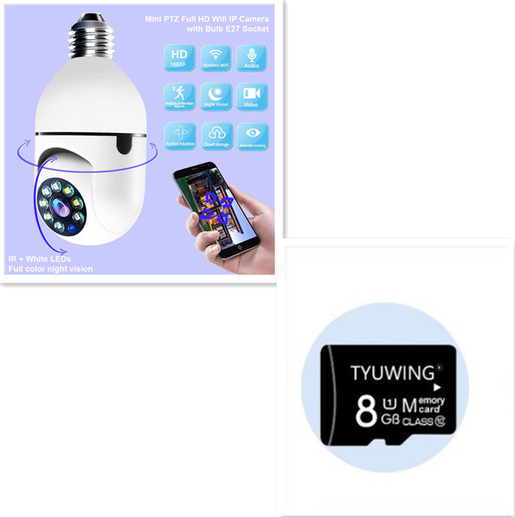 WLAN KAMERA 1080P Glühbirne 4-fach Zoom Kamera E27 Zuhause 5G WLAN Alarm Monitor