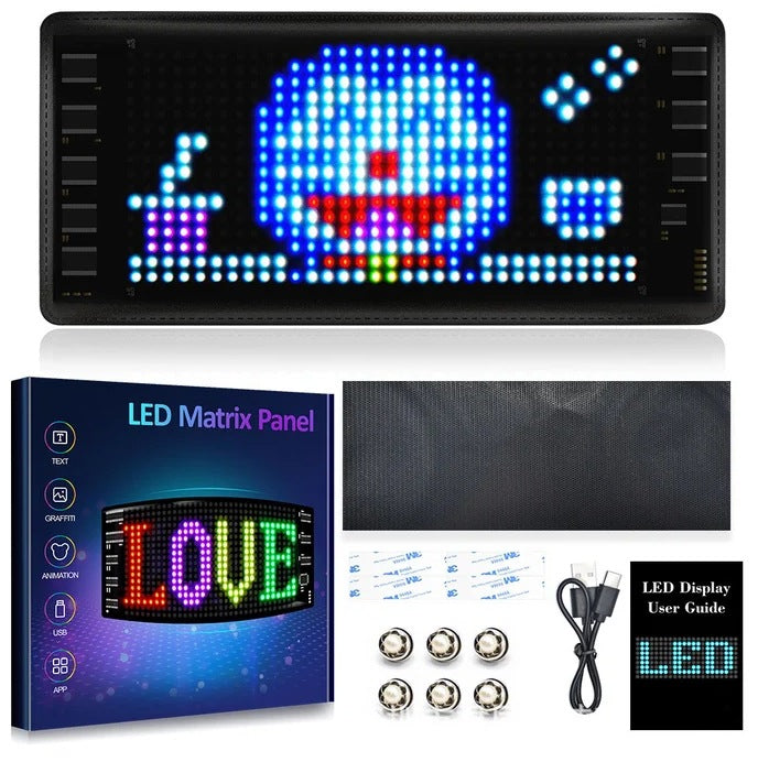 Écran publicitaire de voiture ultra-mince Bluetooth Pleine couleur Écran électronique souple