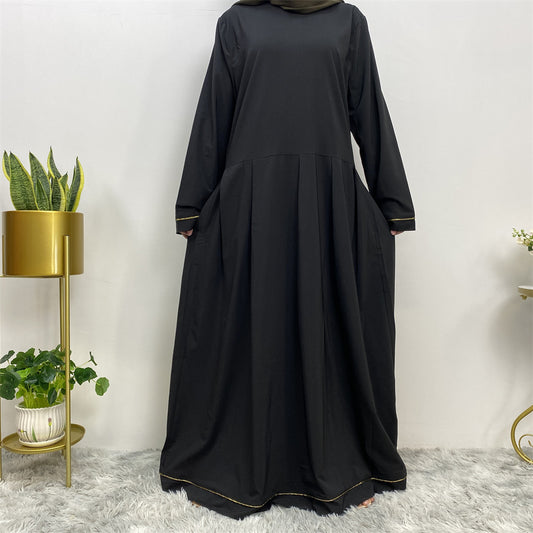 Stylish European And American Large Size Muslim Dress for Everyday We