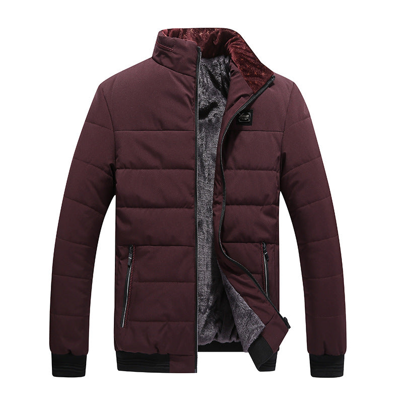 Chic Winter Coat Men'S Cotton Clothing Korean Style Fleece Lined Cott