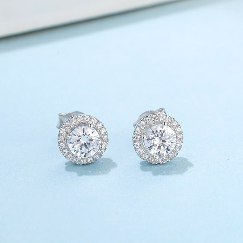 S925 Sterling Silber Moissanit Schmuckset