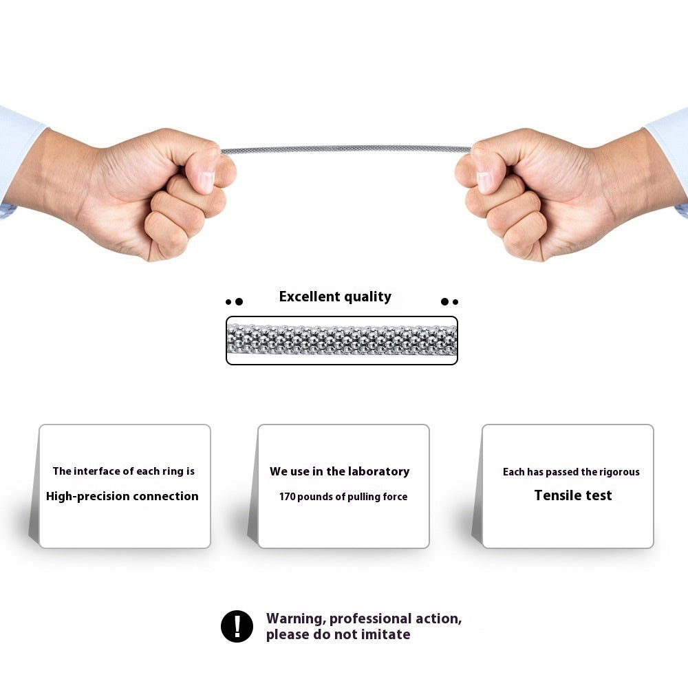 S925 Sterling Silver 3mm Corn Bracelet Girls' Bracelet