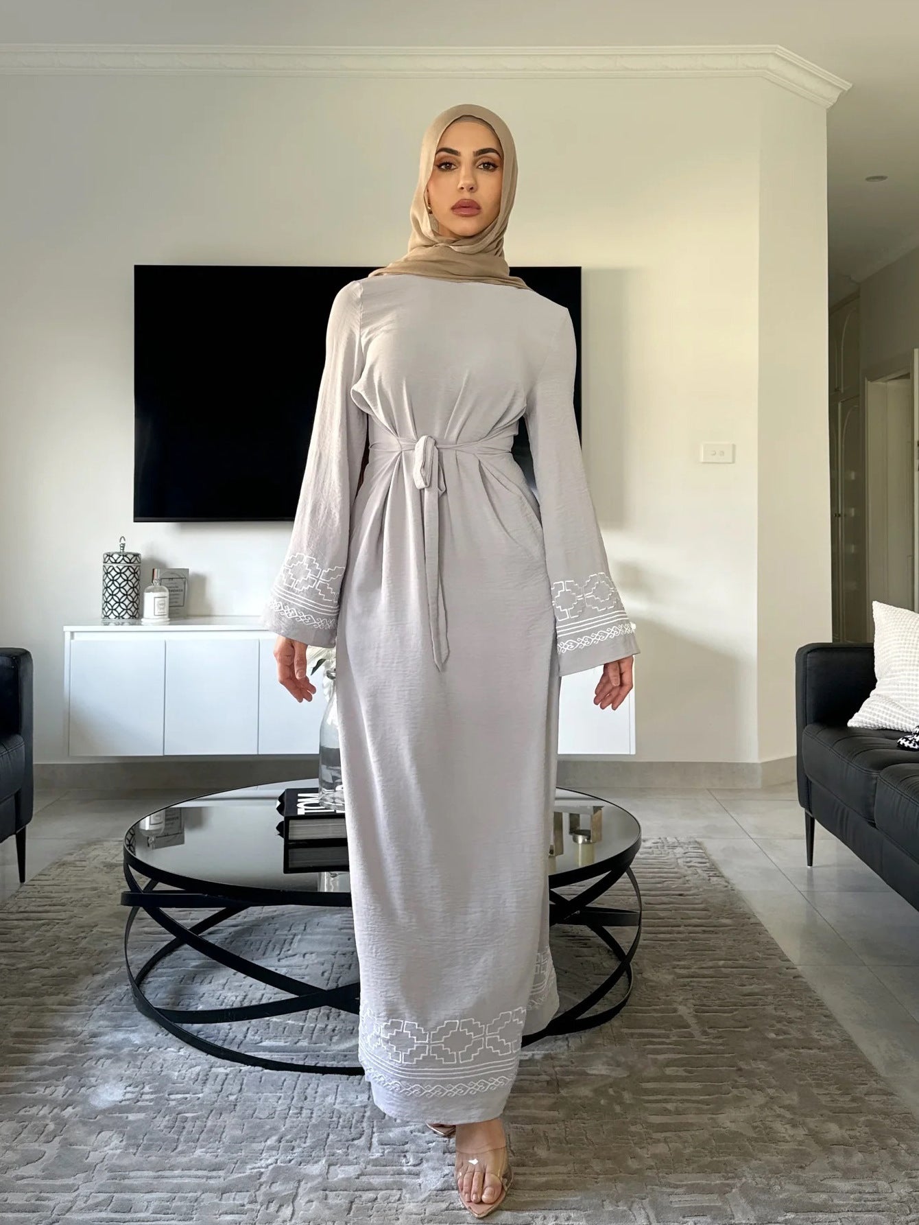 Fransen-Cardigan-Robe Muslimisches Kleid