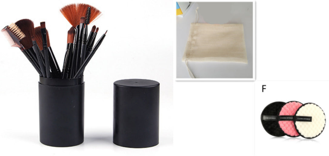 12tlg. Make-up Pinselset Rouge Lidschatten Wimpern Highlighter Make-up Pinsel