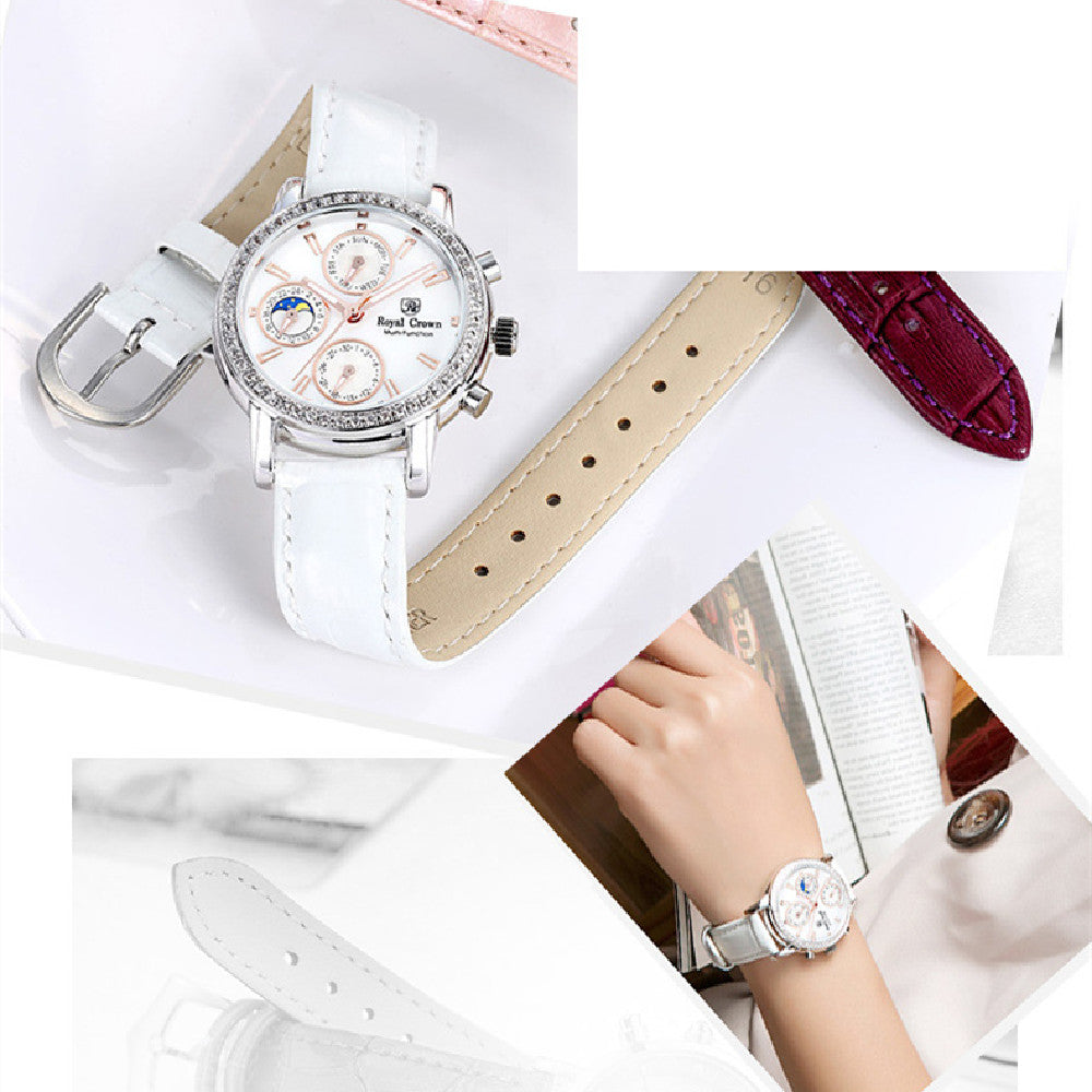 Multifunctional Quartz Watch With Diamond