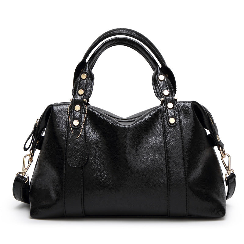 Sac à bandoulière Boston mode Sacs à main pour femmes Design rétro avec rivets Sacs à bandoulière personnalisés