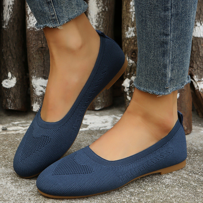 Damen Loafer Casual Slip On Mesh Schuhe Flats