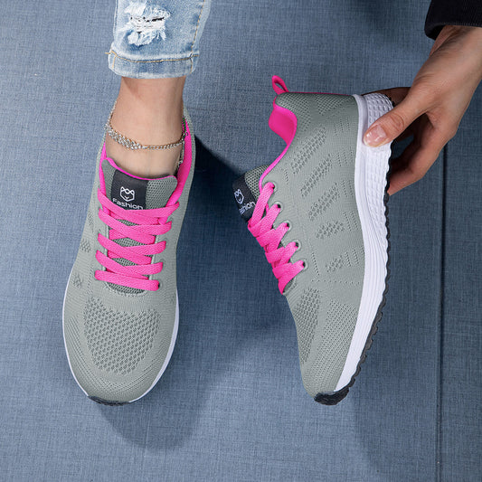Plus Size Frühling und Herbst Fly-Kit Mesh Damenschuhe