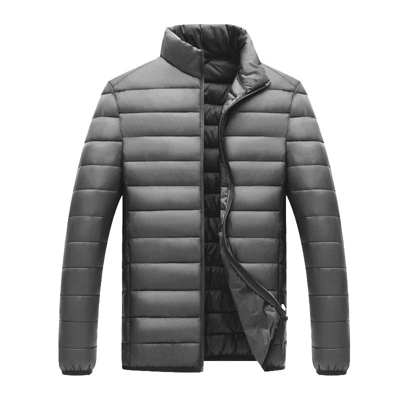 Herren Leichter Kapuzenmantel Winter Warme Einfarbige Reißverschlussjacke Modische Tragbare Oberbekleidung