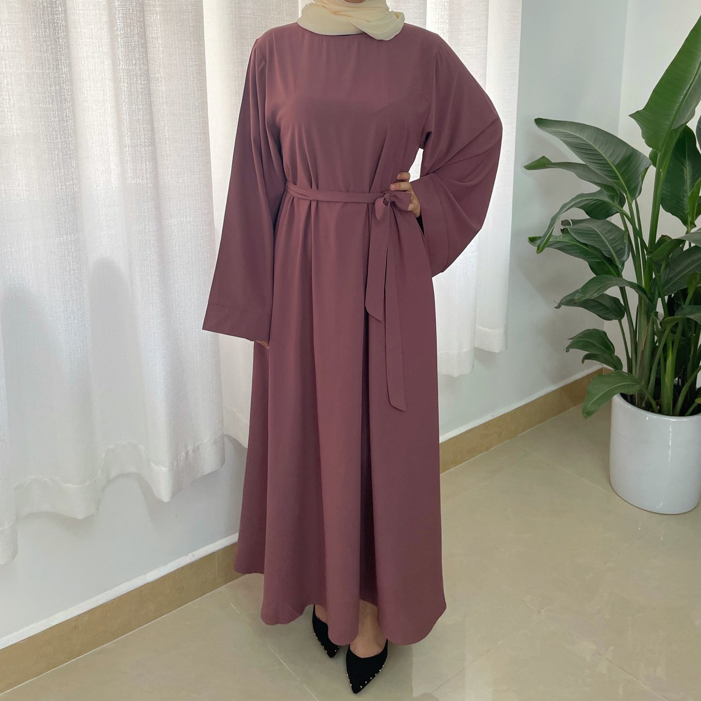 Stylish Robe Plus Size Muslim Dress for Everyday Wear