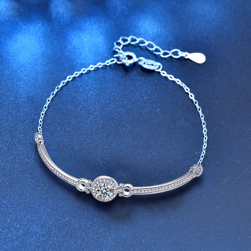 925er Sterlingsilber Moissanit Armband