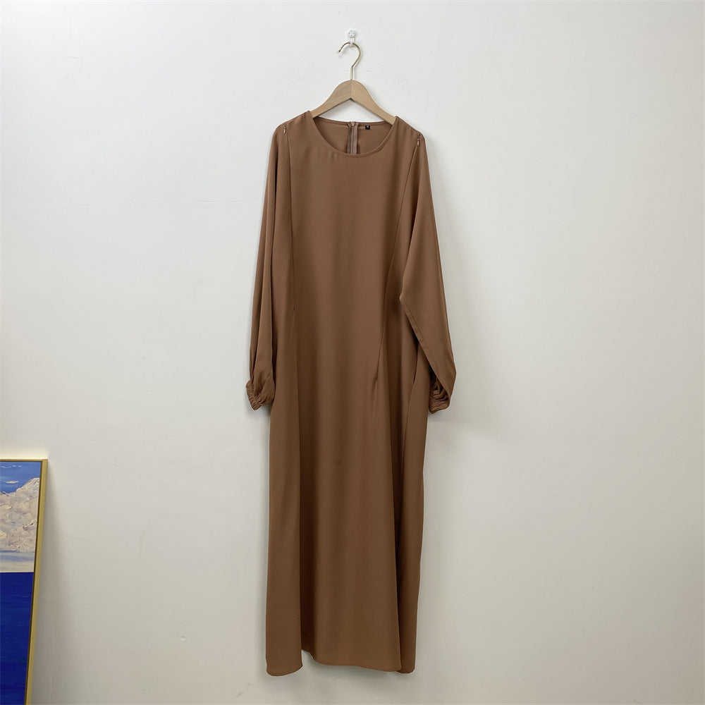 Modische Stillkleidung muslimisches Langarm-Kleid mit schmaler Passform