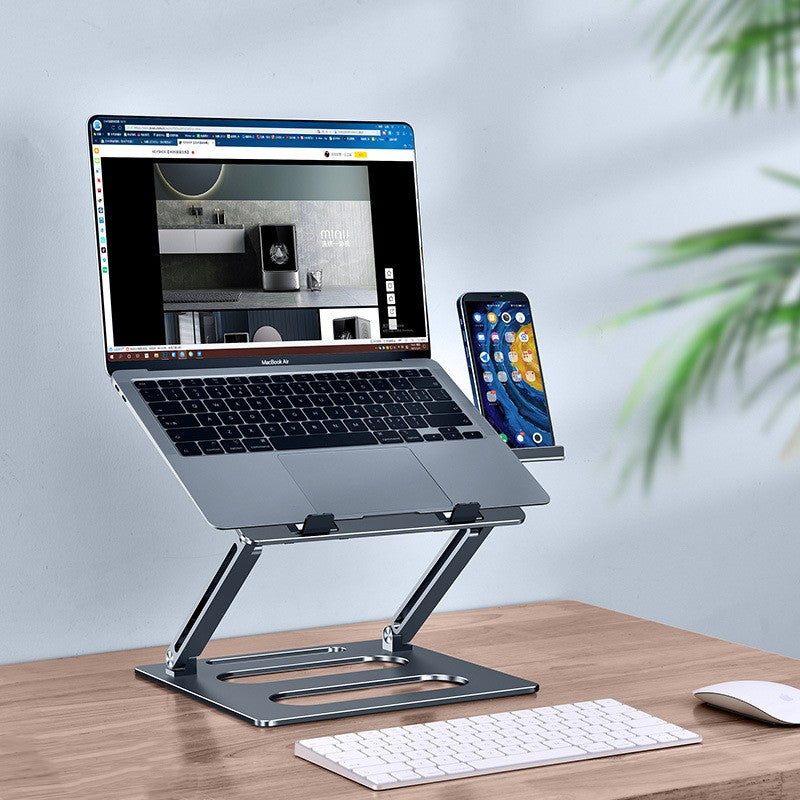 Support d'ordinateur portable en métal réglable pour bureau