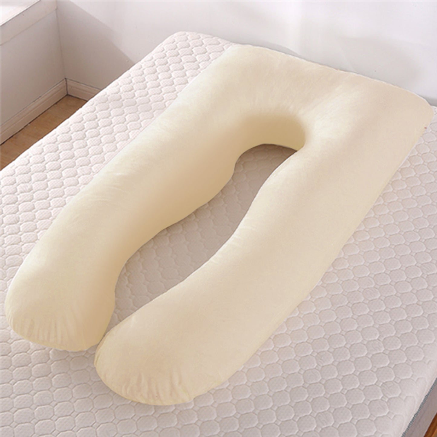 Oreiller de soutien de sommeil d'été pour femmes enceintes Oreiller de maternité en forme de U de grossesse en soie glacée