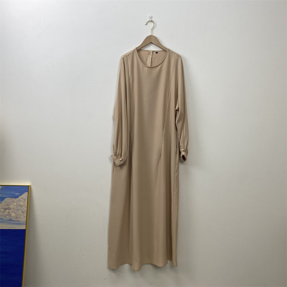 Modische Stillkleidung muslimisches Langarm-Kleid mit schmaler Passform