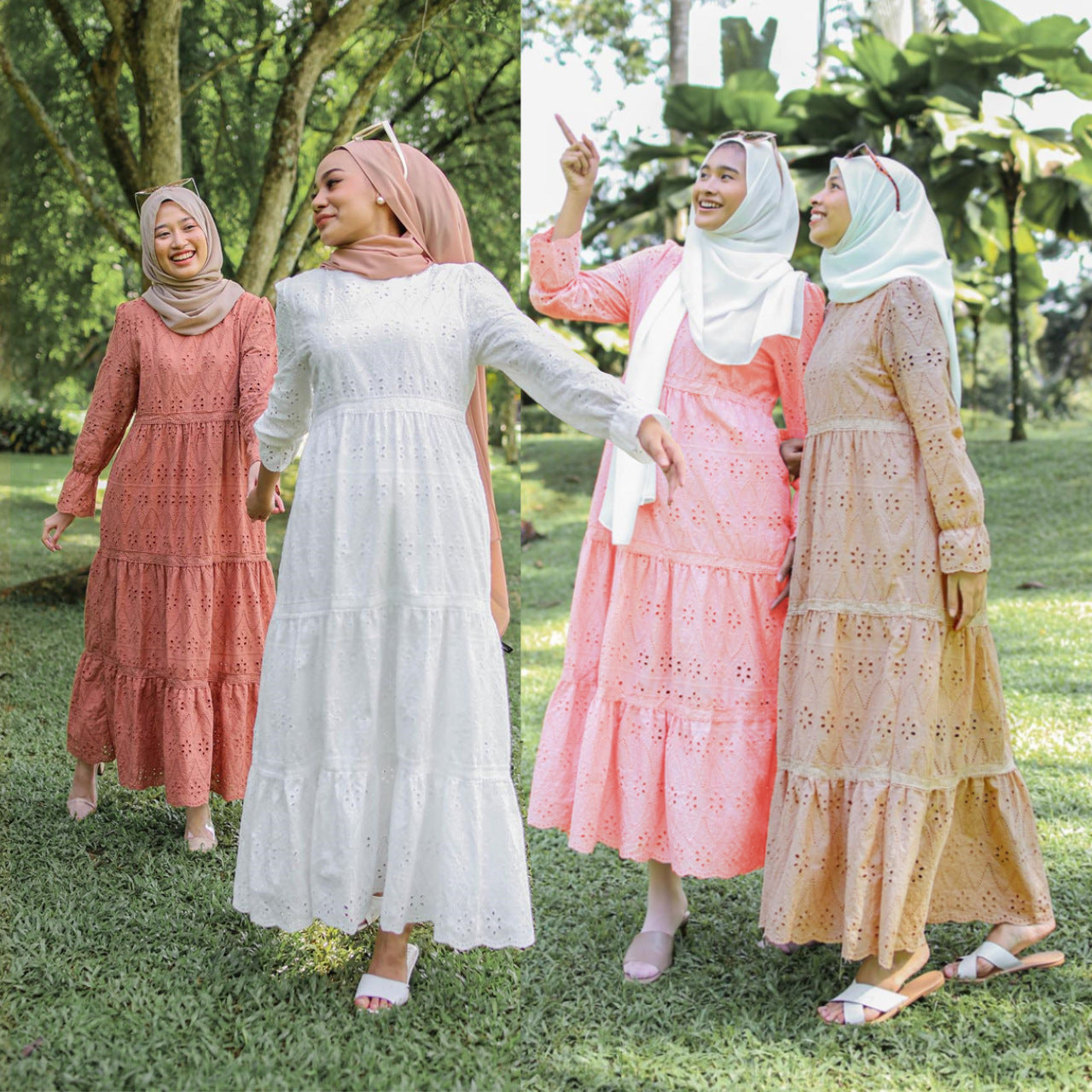 Muslim Malaysia Indonesien Hohlspitze Kleid