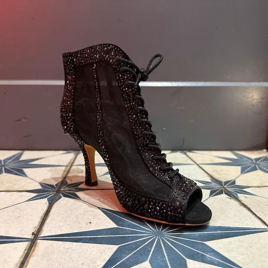 Strass Latin Tanzschuhe Erwachsene Frauen Mid-high Heel