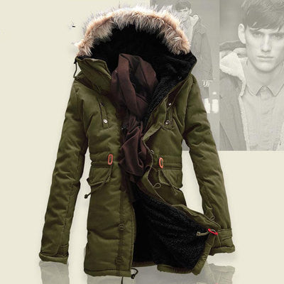 Manteau d'hiver pour hommes, doublure en laine d'agneau, veste épaisse matelassée, manteau en coton pour hommes