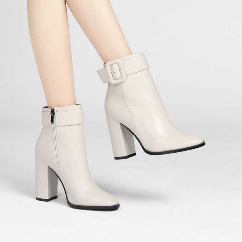 Damen-Schuhe aus weichem Leder mit dickem Plateauabsatz