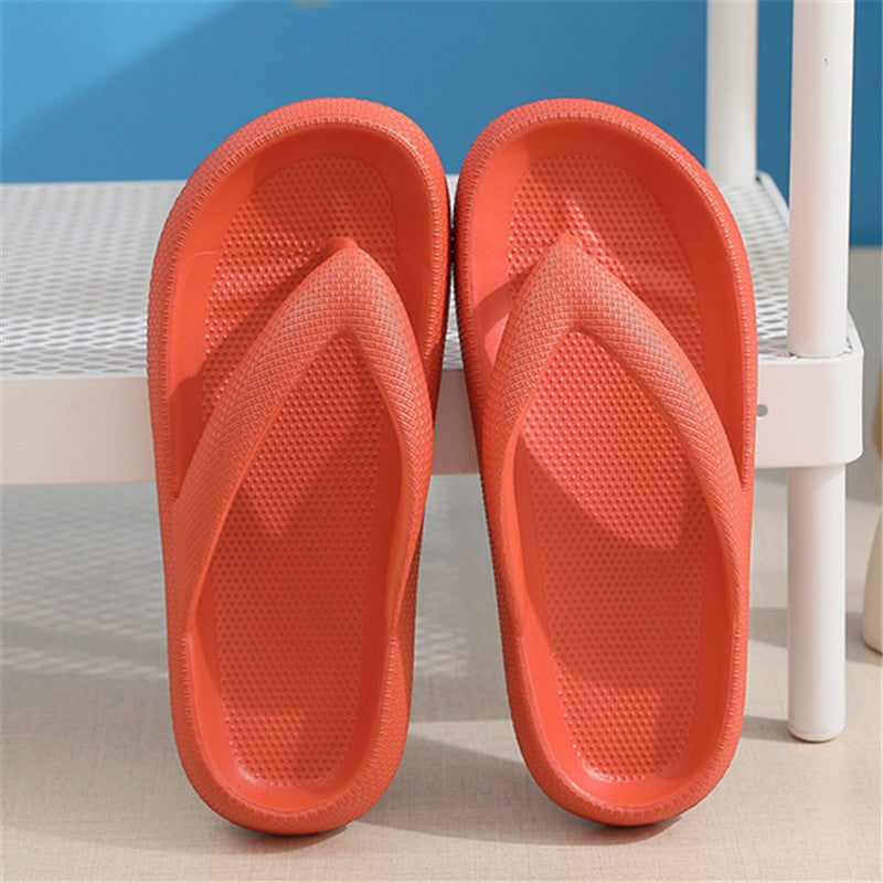 Clip Toe Schuhe Eva rutschfeste Hausschuhe weiche Sohle Flip-Flops Frauen dicke Unterseite Badezimmer Folien Sommer