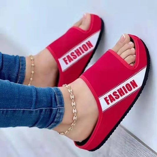 Flache Stoffsandalen für Damen in Europa und Amerika