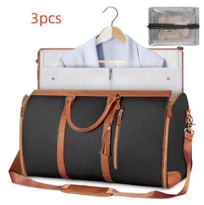 Sac de voyage grande capacité pour femme Sac à main Sac de costume pliant Sacs fourre-tout étanches pour vêtements