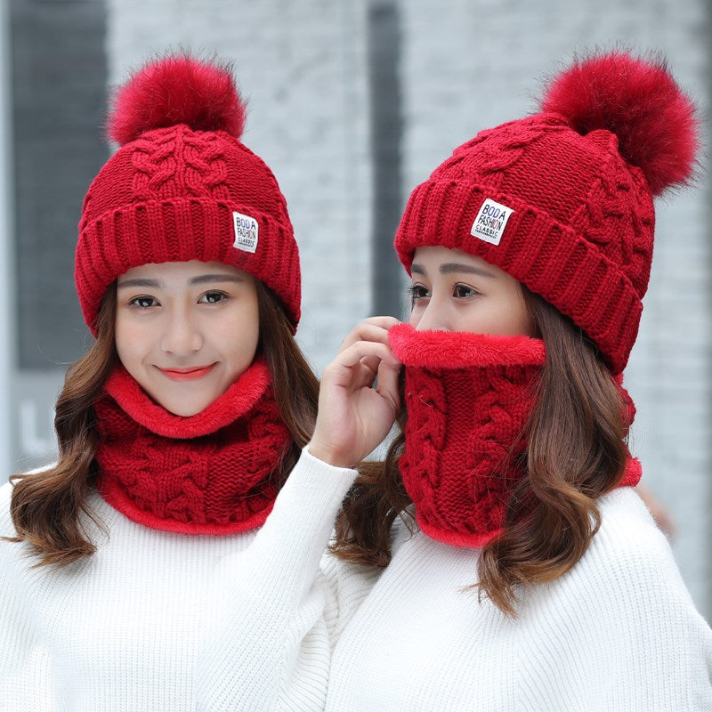 Women's Winter Cold And Warm Knit And Woolen Hat