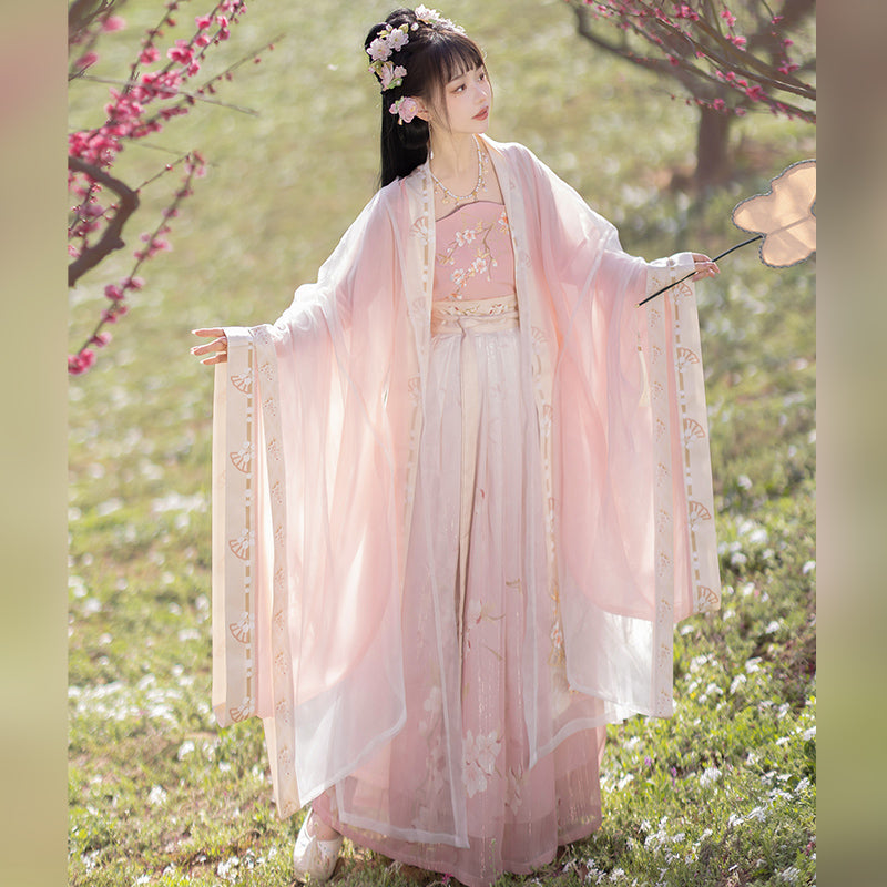 Nouvelle jupe plissée Hanfu brodée en dégradé, vêtement traditionnel chinois Han