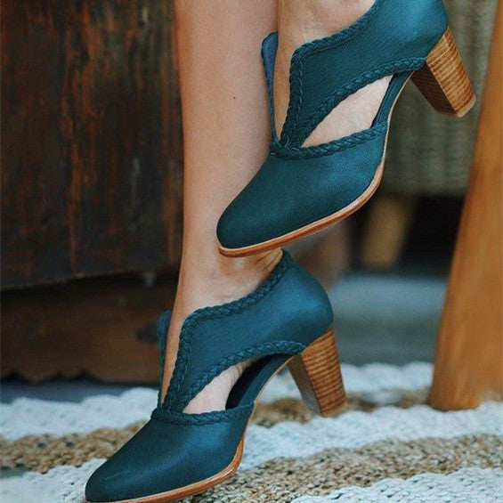 Spitze High Heels Lederstiefel mit seitlichem Reißverschluss