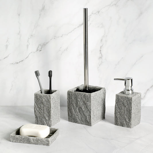 Badezimmer-Accessoire-Set aus Kunstgranit-Harz für FlüssigseifenD