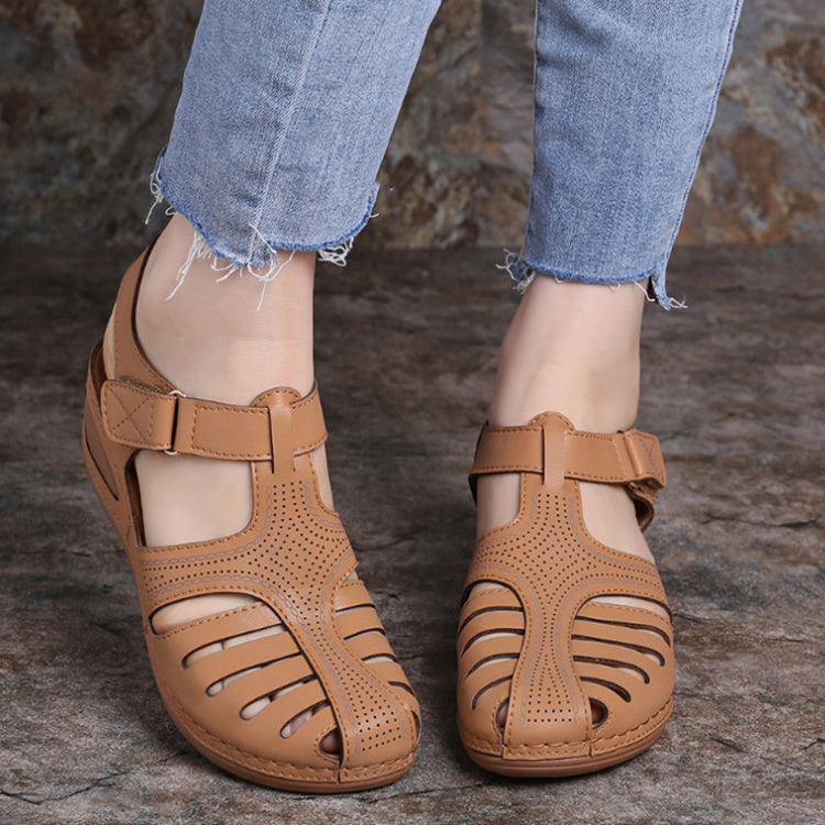 Keilsandalen Sommer Damen Runde Zehen Römerschuhe
