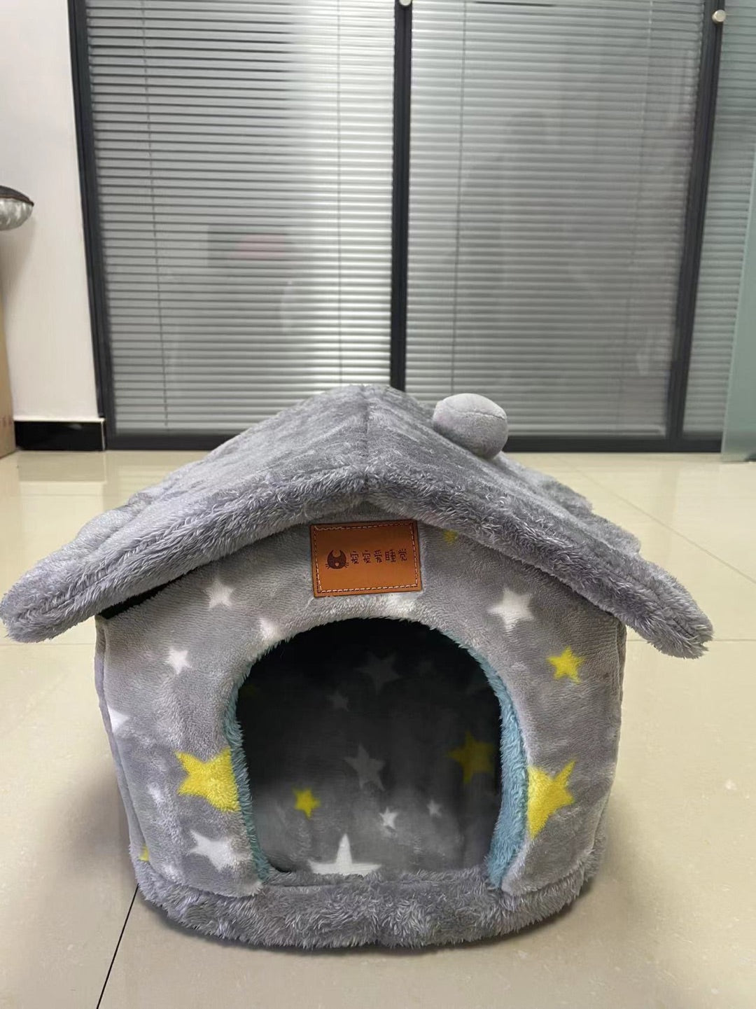 Niche pliable pour chien, lit pour chat, villa d'hiver, chenil, niche amovible, nid chaud, grotte fermée, canapé, fournitures pour animaux de compagnie