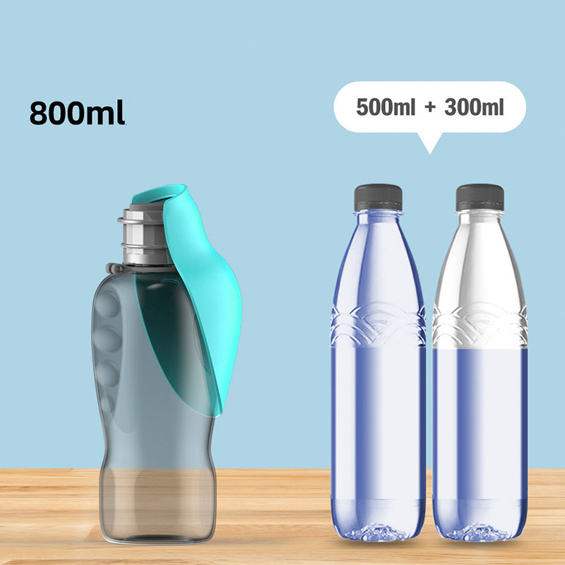 800 ml Hundewasserflasche, tragbar, hohe Kapazität, auslaufsicher, faltbarer Trinknapf für Haustiere, Golden Retriever, Spazierzubehör für draußen, Haustierprodukte