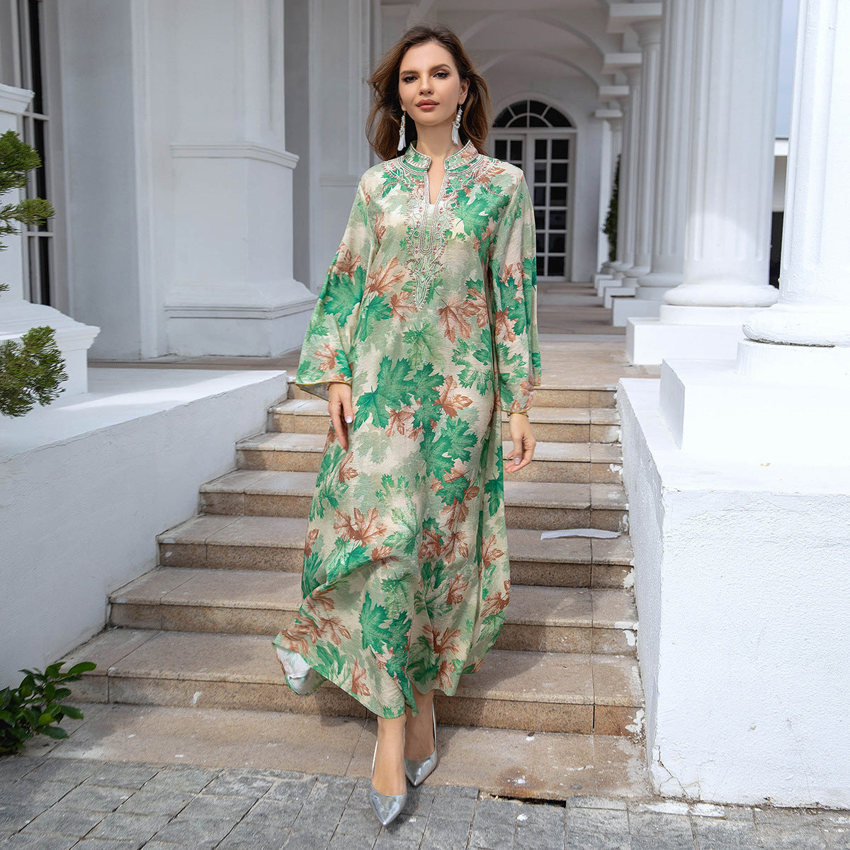 Muslimisches Kleid bestickte Mode Robe