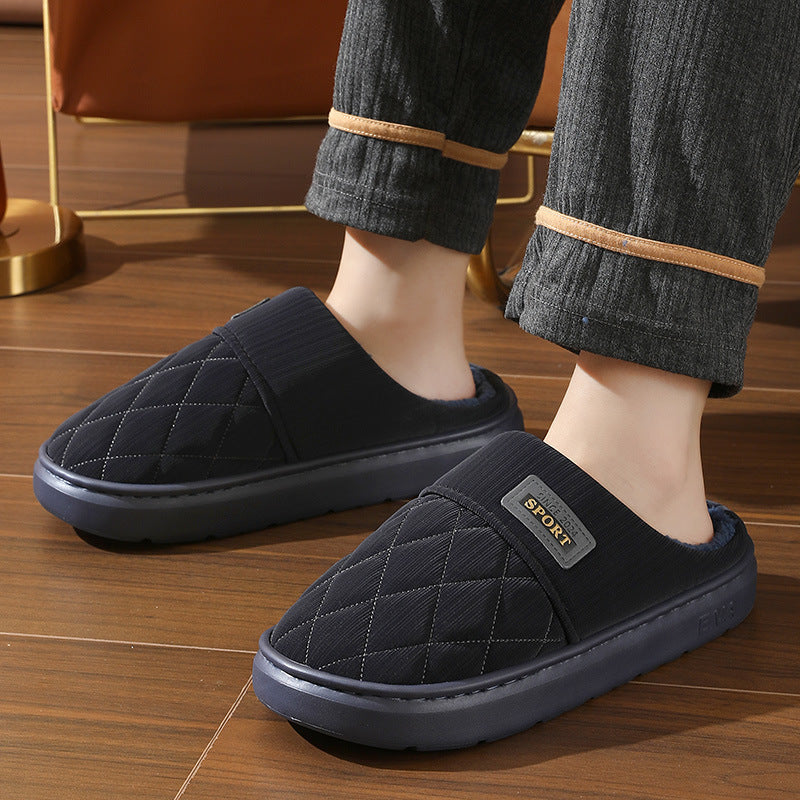 Herren Hausschuhe Winter Warm Plüsch Hausschuhe Indoor Rutschfeste Boden Schlafzimmer Slipper Casual All-Match-Schuhe