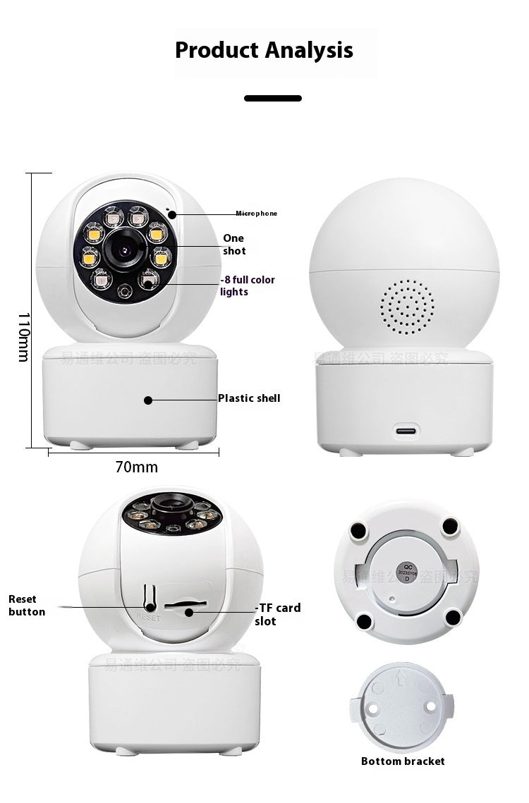 1080p Bluetooth-Überwachung HD Dual-Licht Panorama-Heimkamera