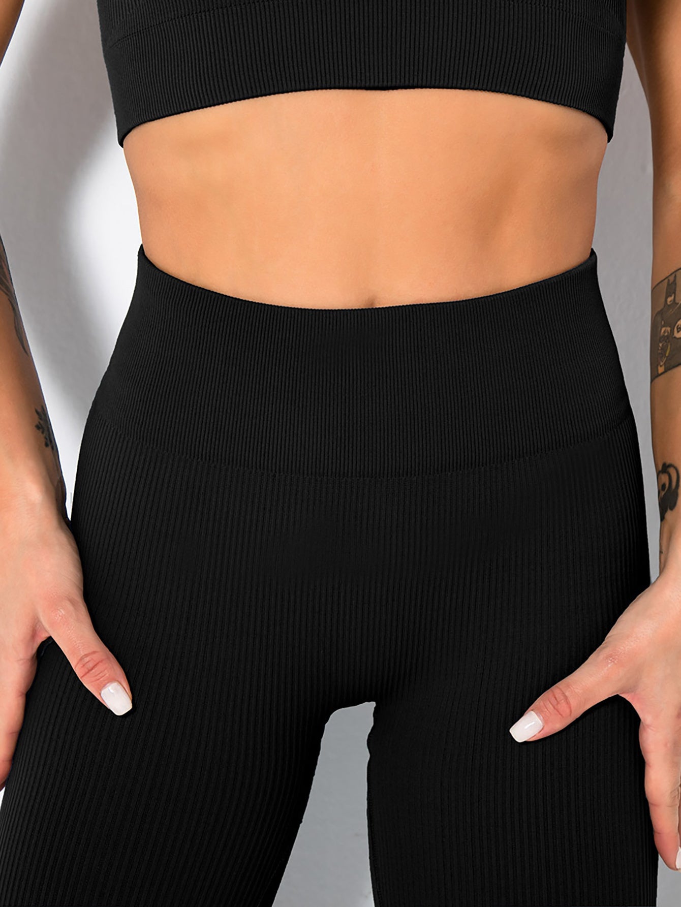 Po-Lifting-Yoga-Leggings für das Training mit hoher Taille und Bauchkontrolle, gerüschte Booty-Hose, gerippte nahtlose Leggings für Frauen mit hoher Taille für das Training im Fitnessstudio, athletische Yoga-Hose