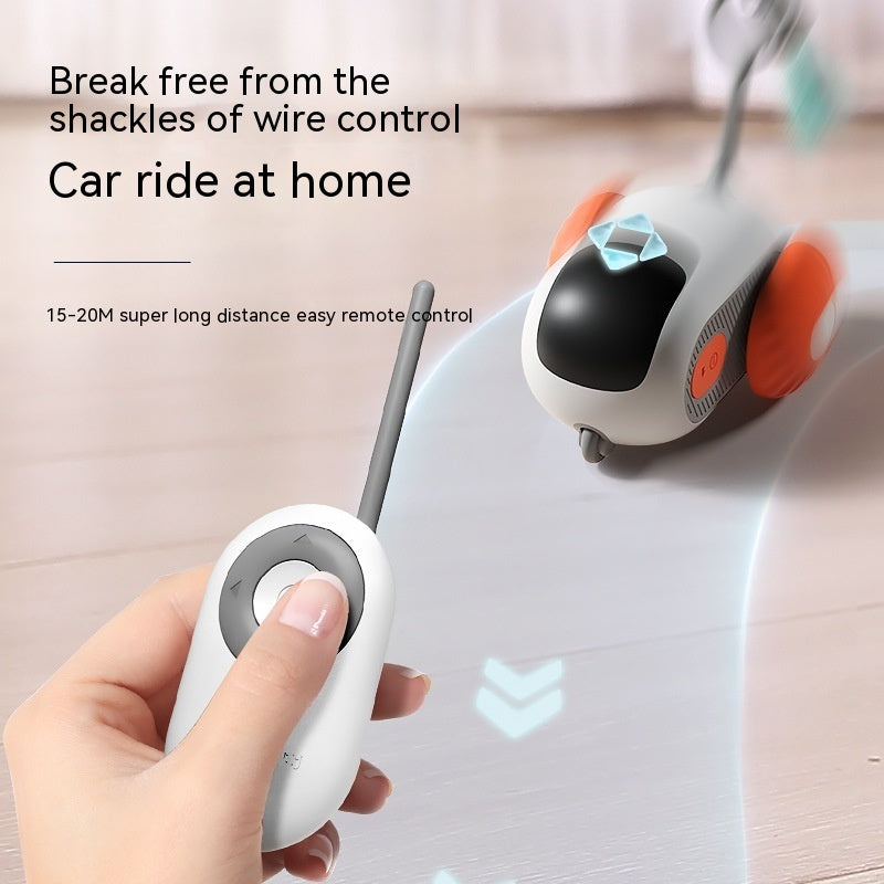 Fernbedienung Interaktives Katzenspielzeug Auto USB-Ladefunktion Verfolgung Automatisch Selbstfahrendes Ferngesteuertes Smart Control Auto Interaktives Katzenspielzeug Heimtierprodukte
