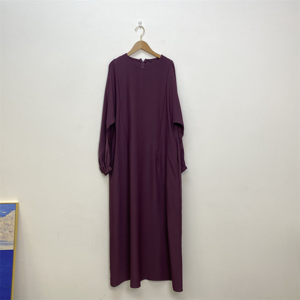 Modische Stillkleidung muslimisches Langarm-Kleid mit schmaler Passform