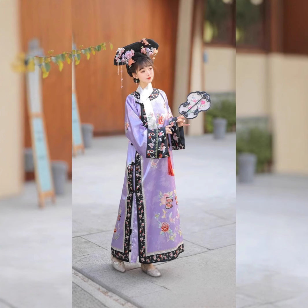 Auspicious Ruyi Qing Dynasty Plaid Clothing New Chinese Court Style Hanfu