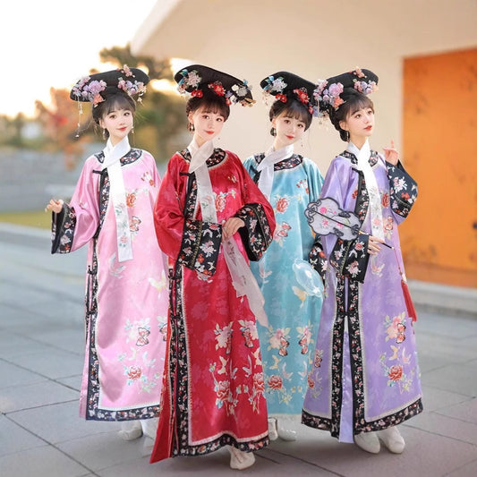 Auspicious Ruyi Qing Dynasty Plaid Clothing New Chinese Court Style Hanfu