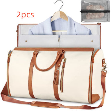 Sac de voyage grande capacité pour femme Sac à main Sac de costume pliant Sacs fourre-tout étanches pour vêtements