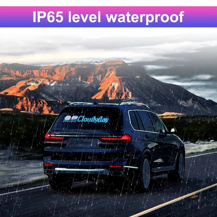 Écran publicitaire de voiture ultra-mince Bluetooth Pleine couleur Écran électronique souple