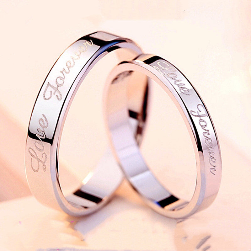 Fine Silver Platinum Plated Adjustable Ring