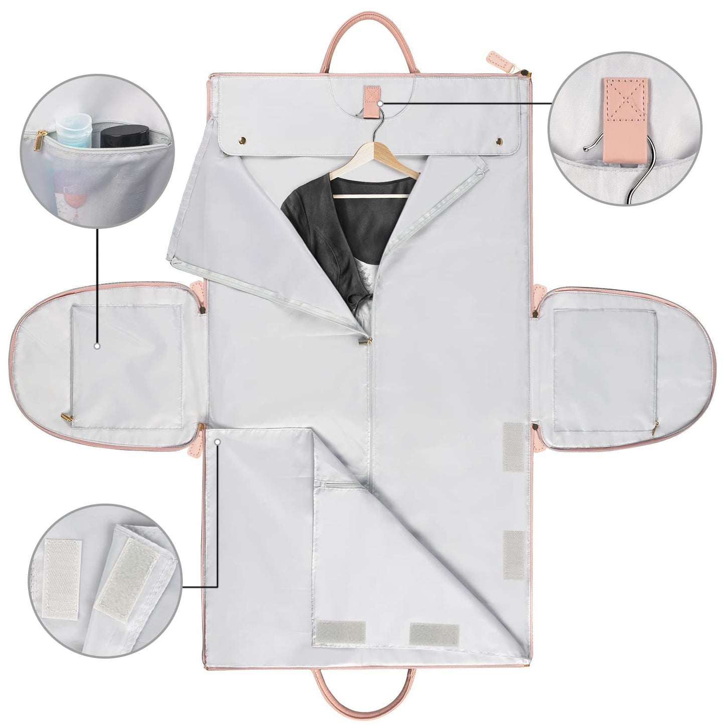 Sac de voyage grande capacité pour femme Sac à main Sac de costume pliant Sacs fourre-tout étanches pour vêtements
