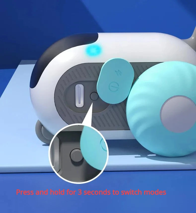 Fernbedienung Interaktives Katzenspielzeug Auto USB-Ladefunktion Verfolgung Automatisch Selbstfahrendes Ferngesteuertes Smart Control Auto Interaktives Katzenspielzeug Heimtierprodukte
