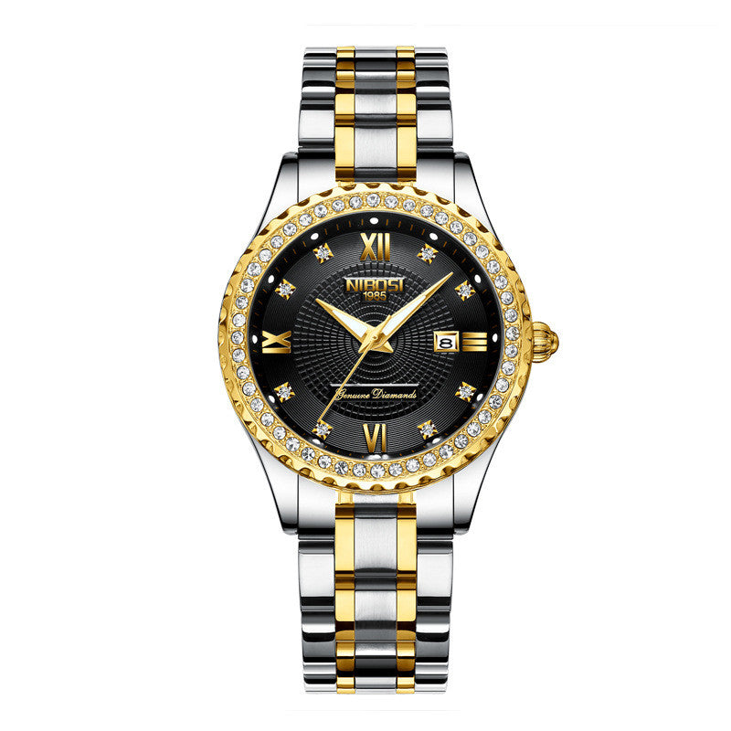 Waterproof Luminous Diamond Quartz Watch