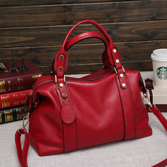Mode Boston Umhängetasche Damen Handtaschen Retro Nieten Design Personalisierte Umhängetaschen